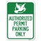 Signmission Authorized Church Parking W/ Graphic Heavy-Gauge Alum Rust Proof Parking, 18" x 24", A-1824-24331 A-1824-24331 - alternate 1